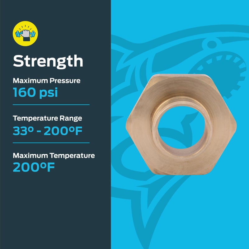 SharkBite 1 Inch Crimp Female Adapter, Brass Plumbing Fitting, PEX Pipe, PE-RT, UC094LFA - Image 3